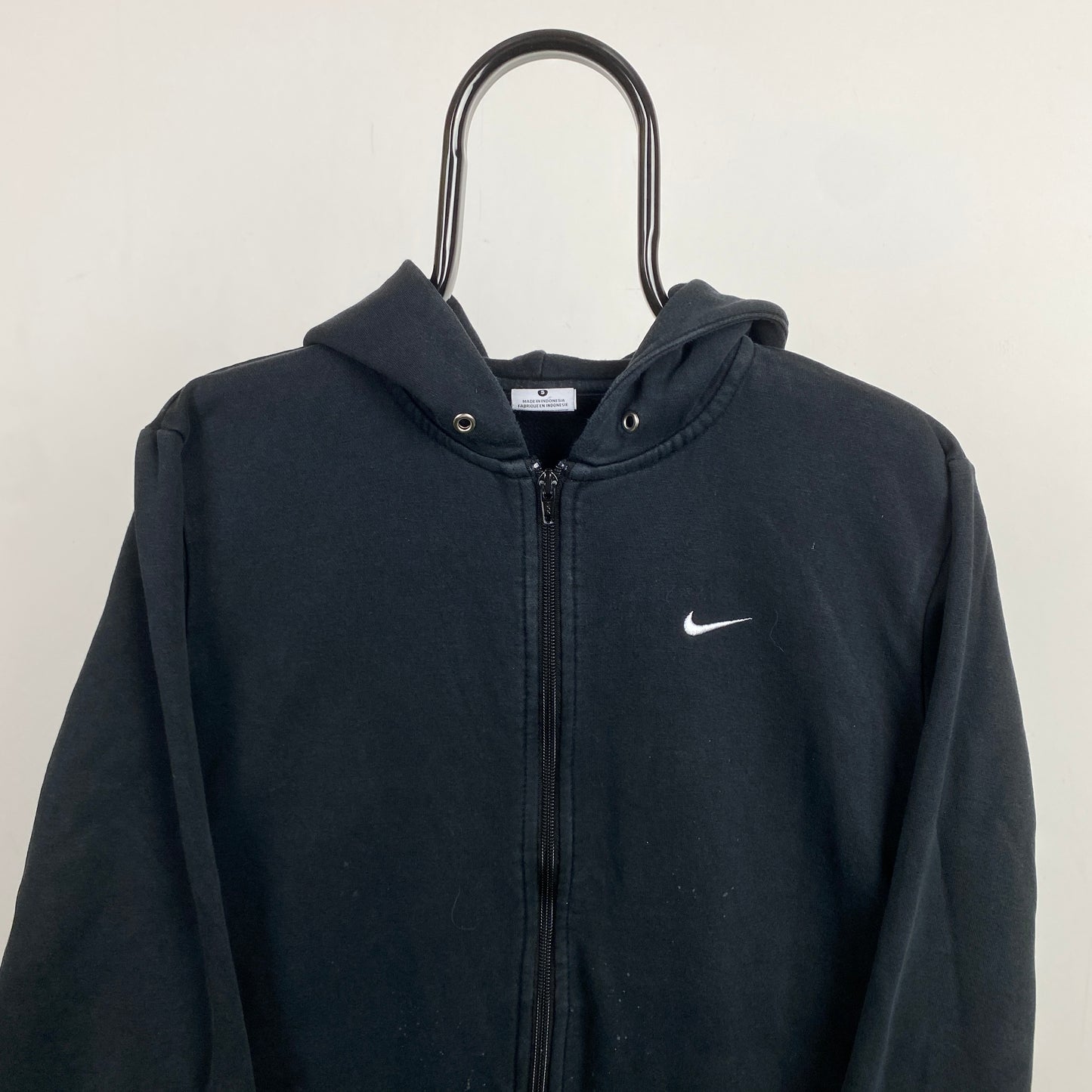 00s Nike Zip Hoodie Black Small