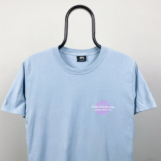 00s Stussy T-Shirt Blue Small