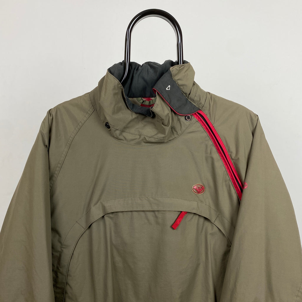 Retro Quiksilver Sidewinder Coat Jacket Brown XL