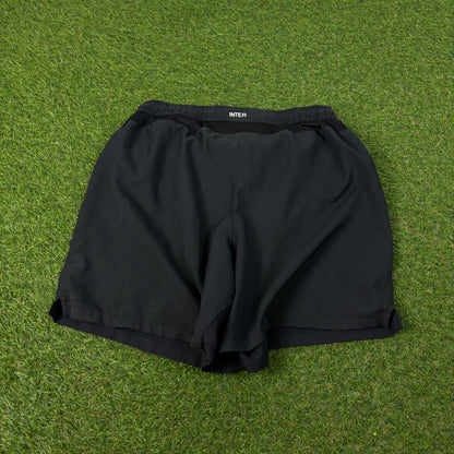00s Nike Inter Milan Football Shorts Black Medium