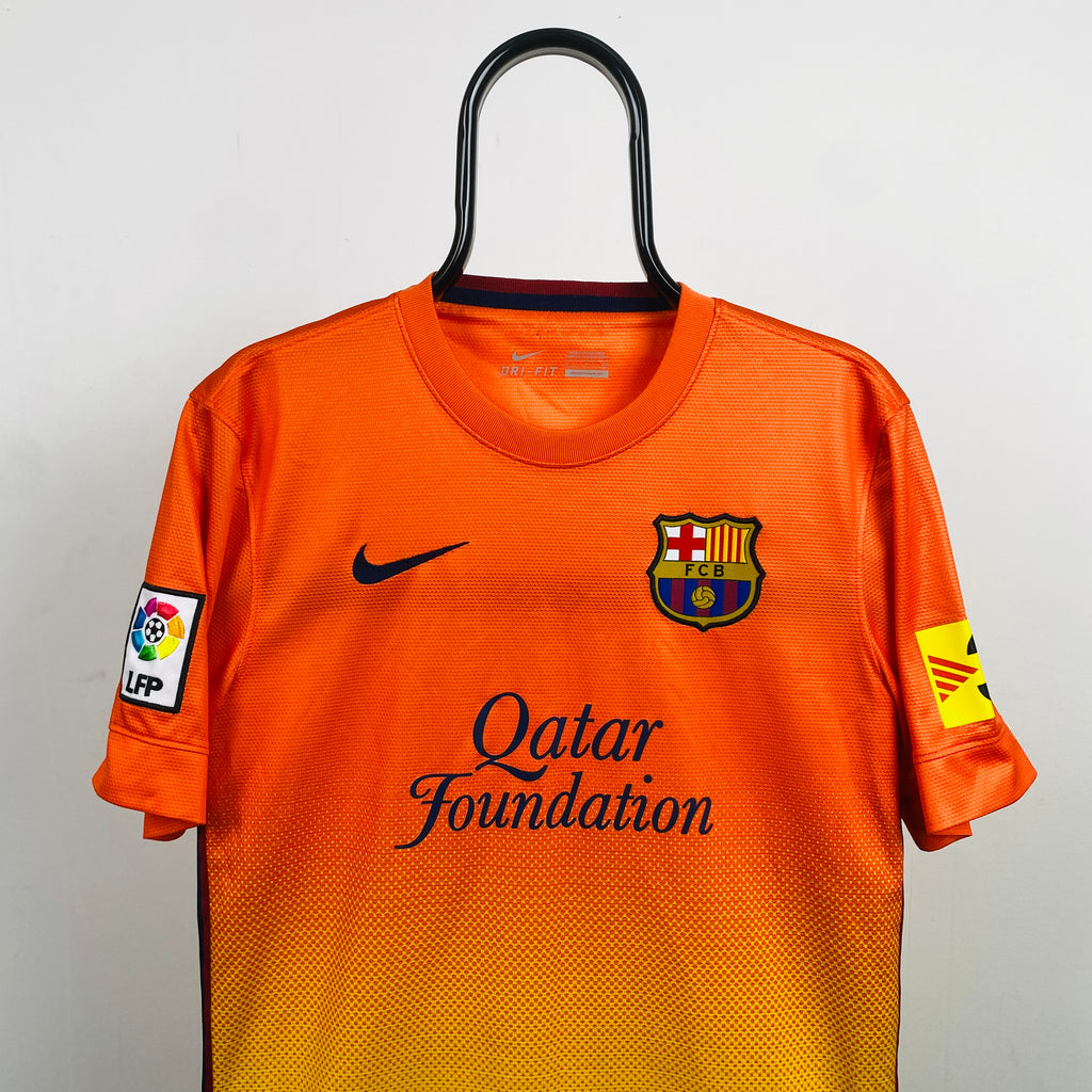 00s Nike Barcelona Football Shirt T-Shirt Orange Small