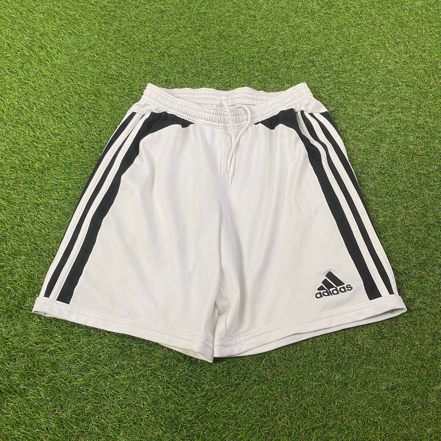 00s Adidas Football Shorts White Small