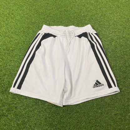 00s Adidas Football Shorts White Small