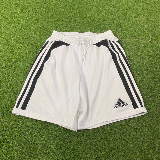 00s Adidas Football Shorts White Small