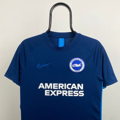 00s Nike Brighton Football Shirt T-Shirt Blue Small