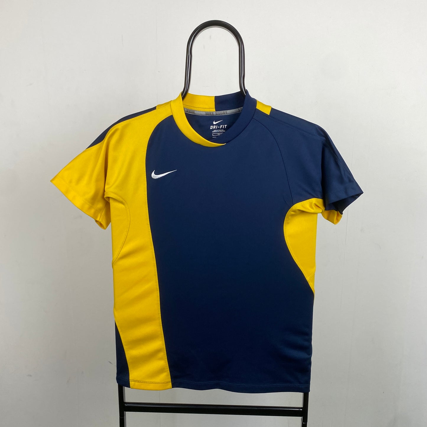 00s Nike Rugby Shirt T-Shirt Blue XS