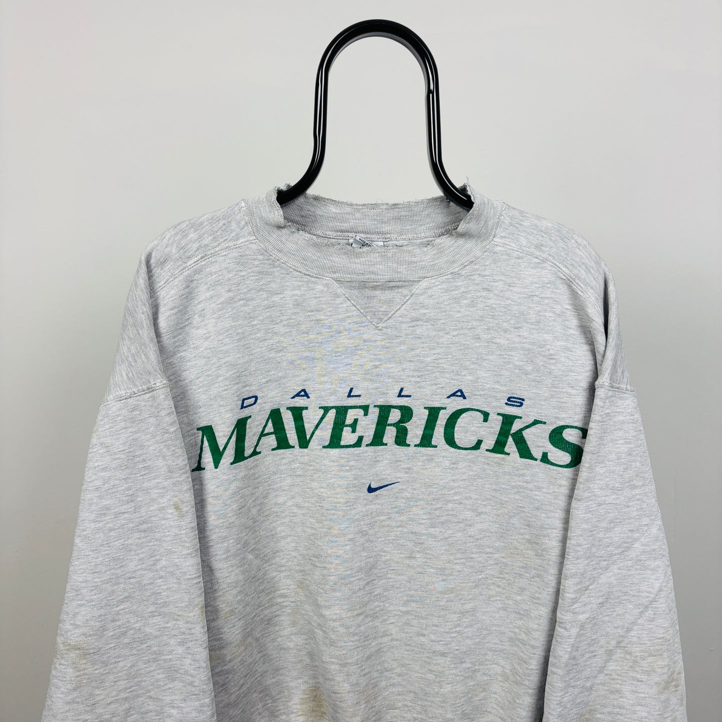90s Nike Dallas Mavericks NBA Sweatshirt Grey Large