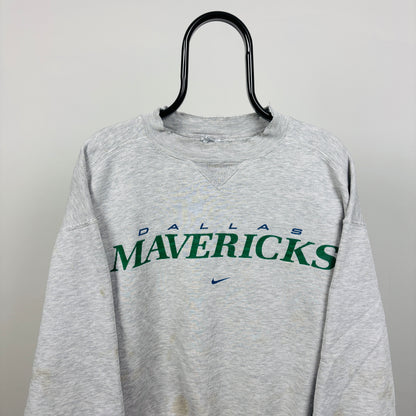 90s Nike Dallas Mavericks NBA Sweatshirt Grey Large