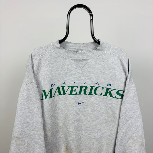 90s Nike Dallas Mavericks NBA Sweatshirt Grey Large