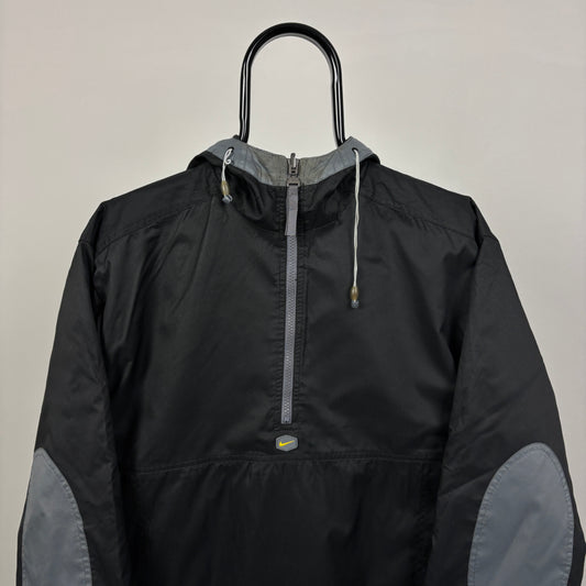 00s Nike Tn Hex Reversible Fleece Coat Jacket Black Medium