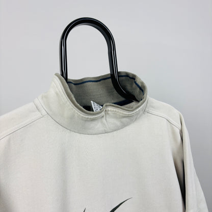 90s Nike Roll Neck Sweatshirt Brown XXL