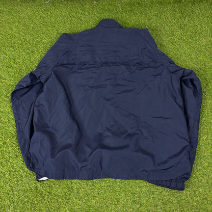 00s Nike Piping Tracksuit Jacket + Joggers Set Blue Large