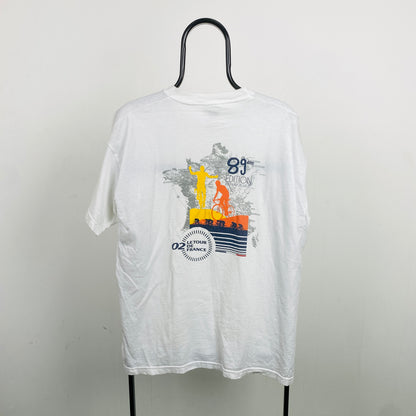 Retro Fruit of the Loom Tour de France T-Shirt White Large