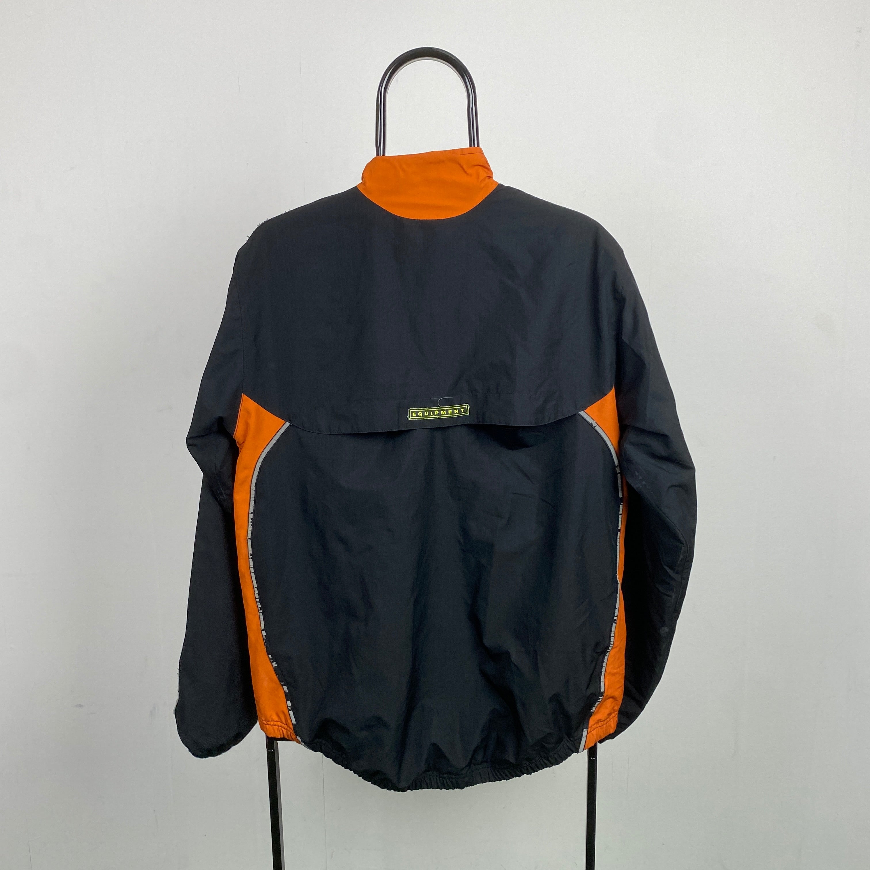 90s Adidas Equipment Windbreaker Jacket Black Small