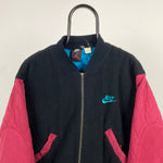 90s Nike Air Jordan Varsity Bomber Jacket Black Small
