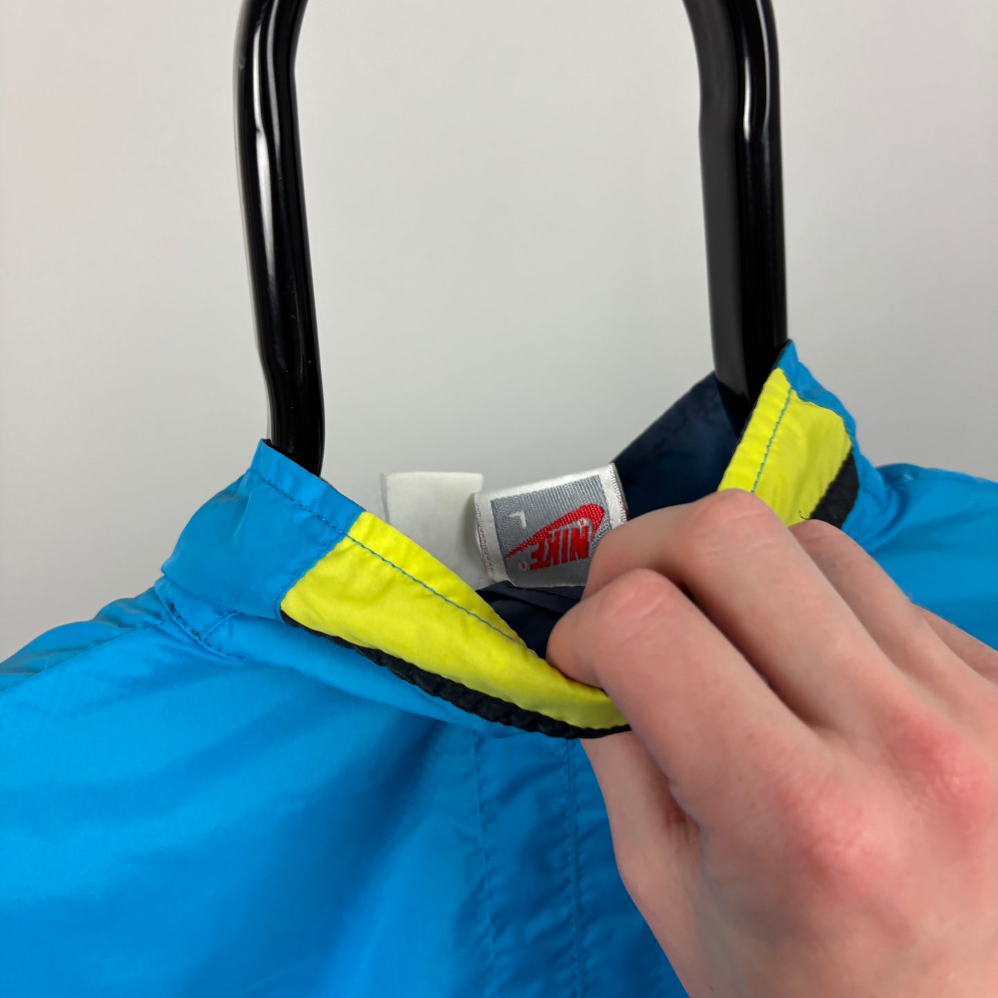 90s Nike Shell Windbreaker Jacket Blue Large