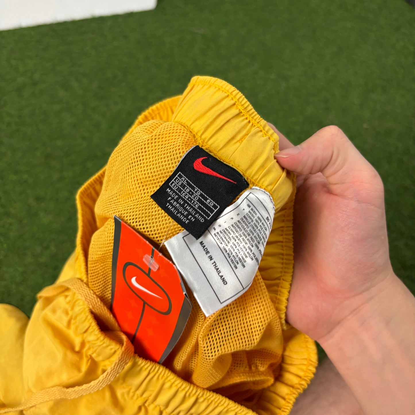 00s Nike Swim Shorts Yellow Small