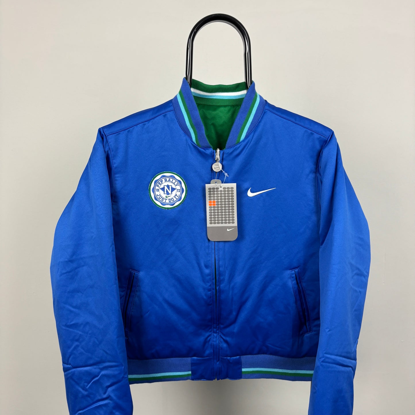 00s Nike Reversible Varsity Jacket Blue Medium