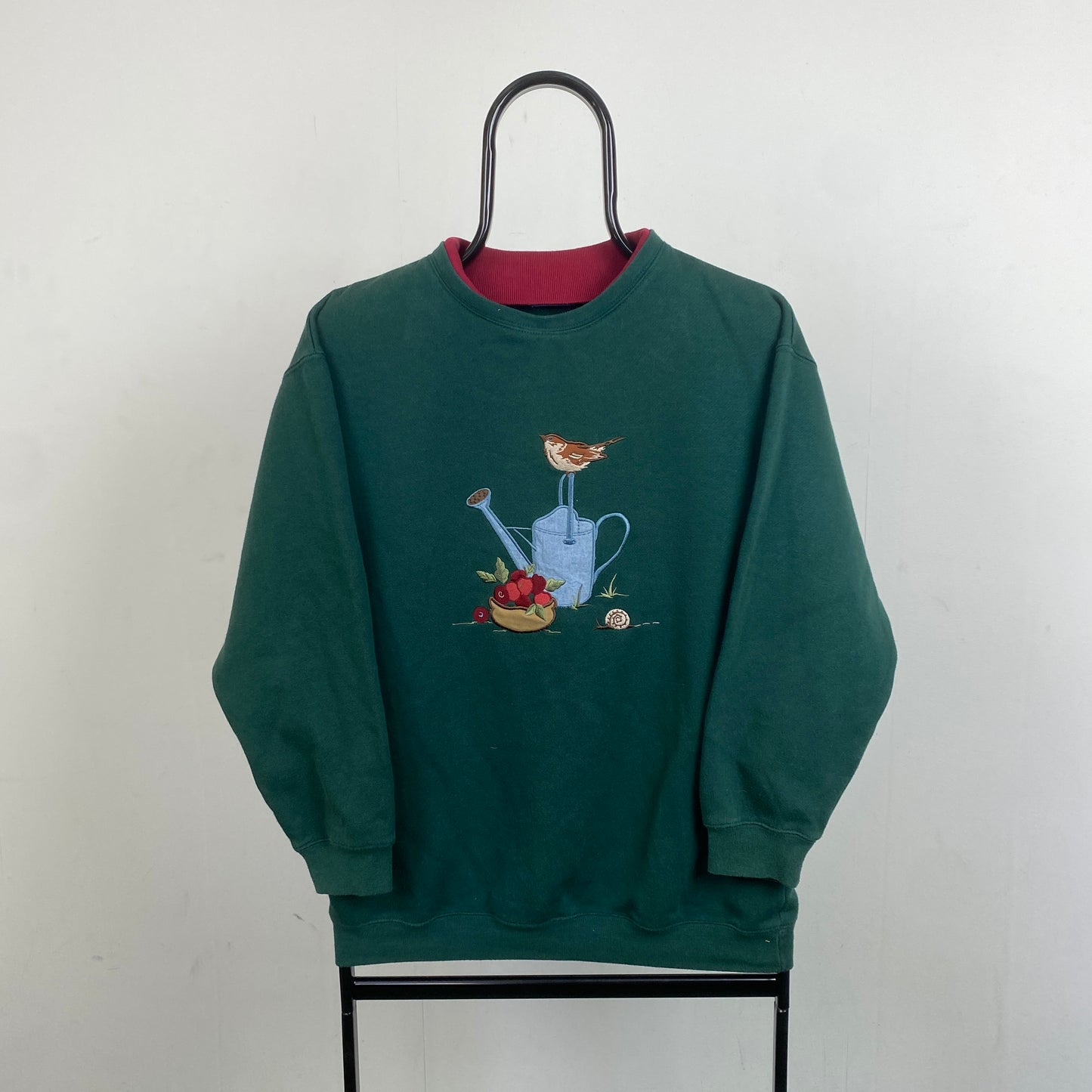 Retro Tulchan Bird Sweatshirt Green Small