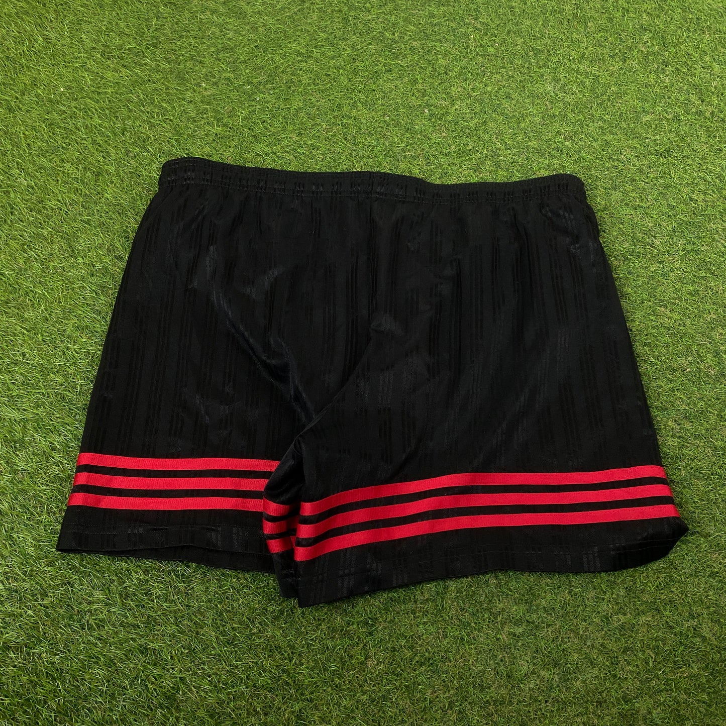 90s Adidas Nylon Shorts Black Large