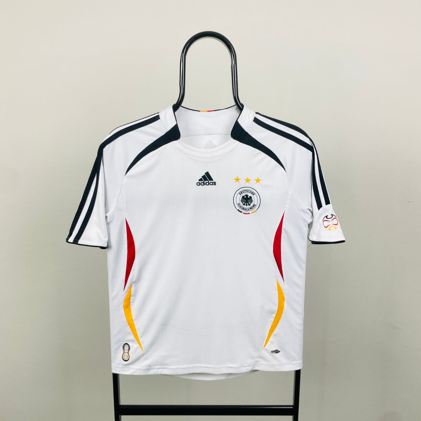 Retro 00s Adidas Germany Football Shirt T-Shirt White Medium