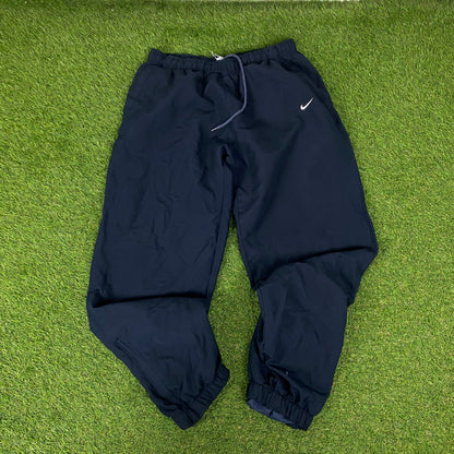 00s Nike Piping Windbreaker Tracksuit Set Jacket + Joggers Green XL