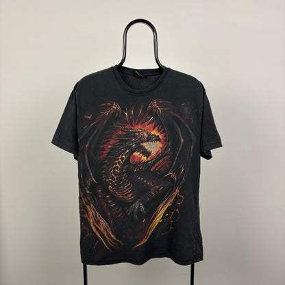 90s Dragon T-Shirt Black Large