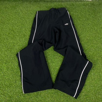 00s Nike Air Max Piping Tracksuit Jacket + Joggers Set Black Large