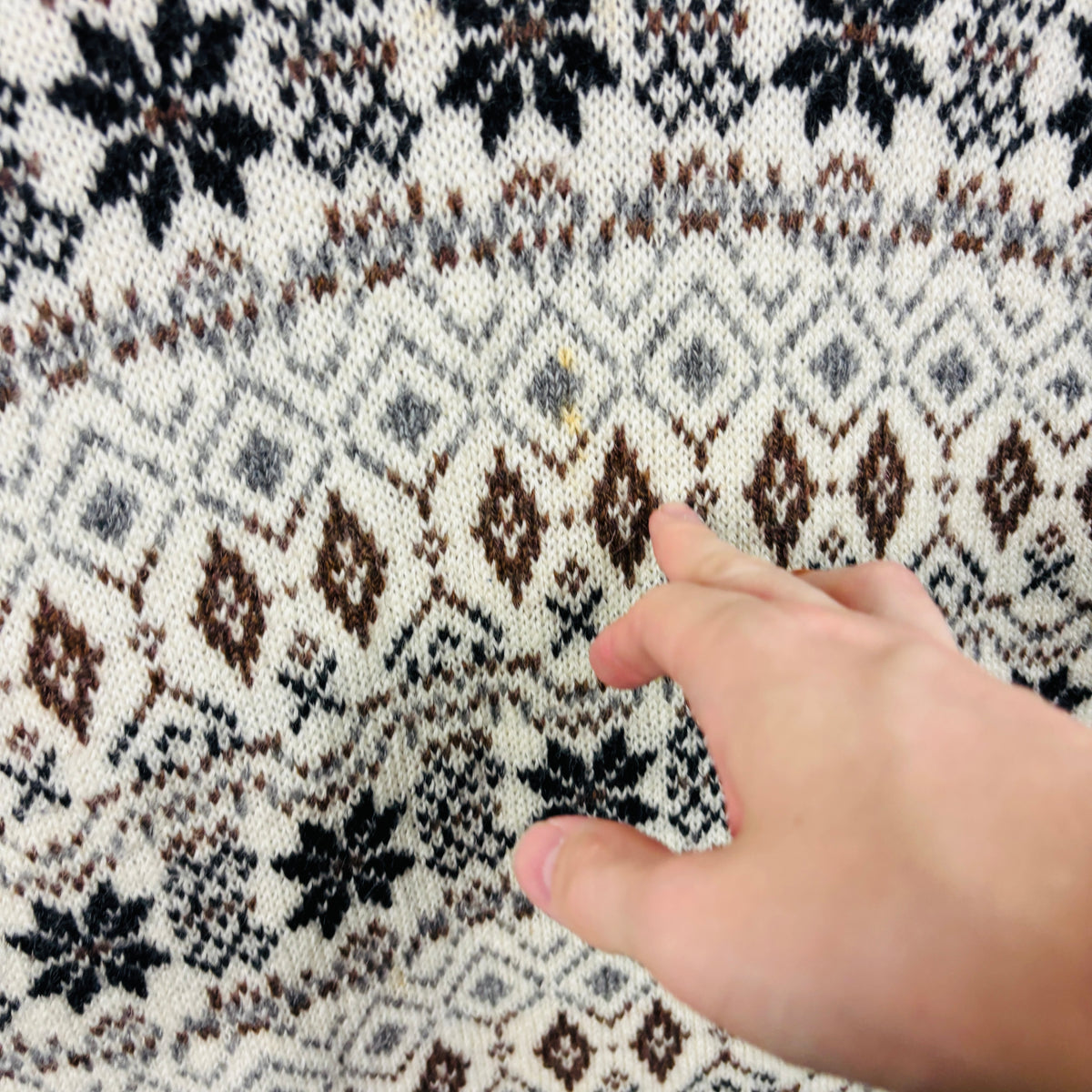 90s BHS Wool Knit Sweatshirt Brown Large