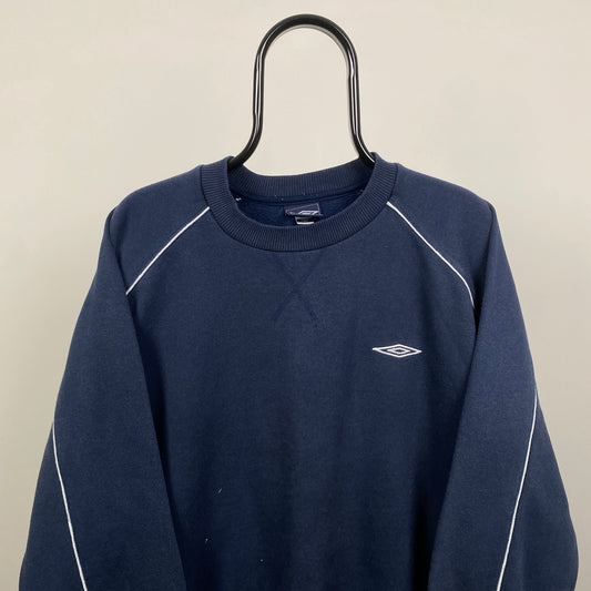 90s Umbro Sweatshirt Blue Large