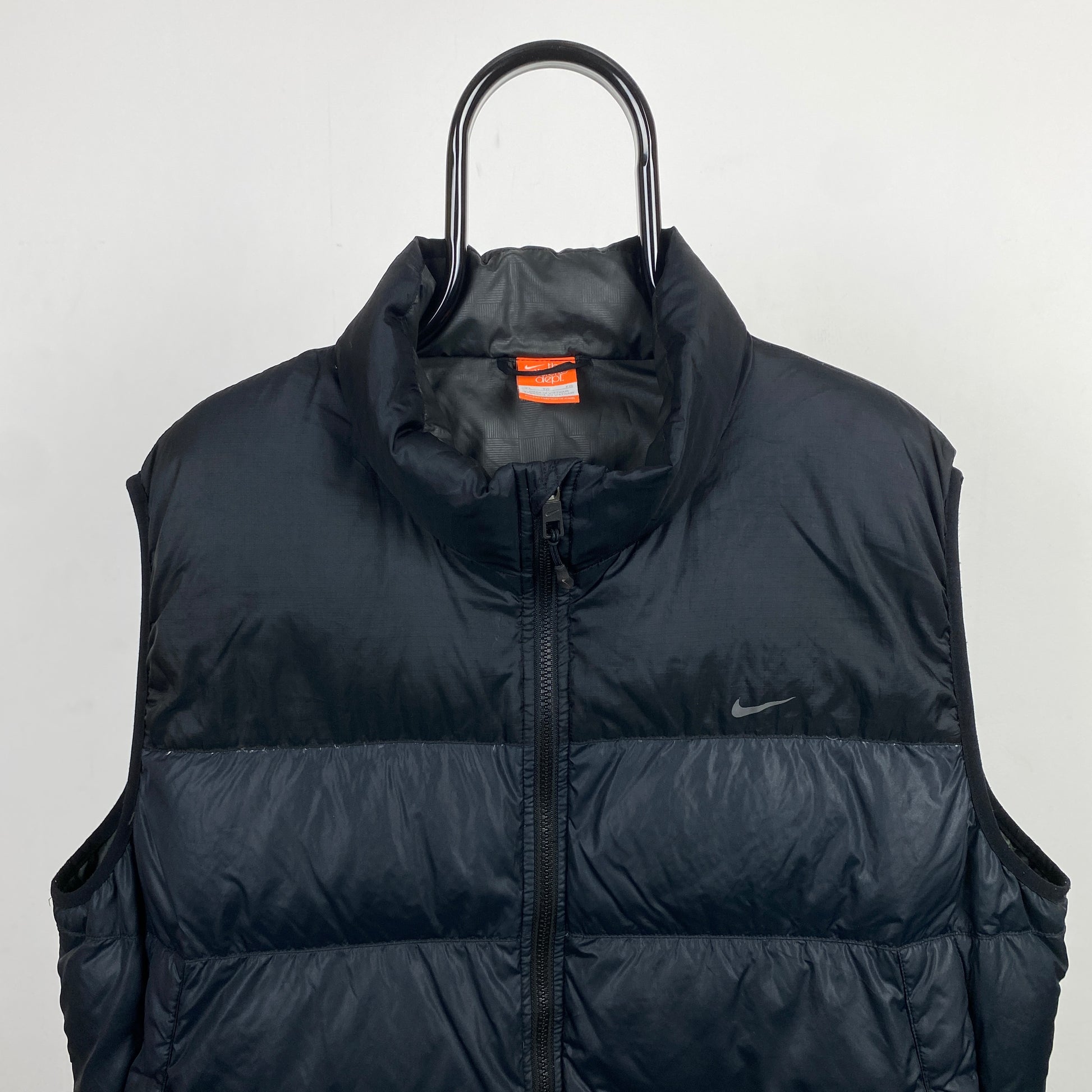 00s Nike Quilted Puffer Gilet Jacket Black XL - Main Image