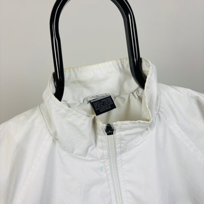 00s Nike Piping Windbreaker Jacket White Large