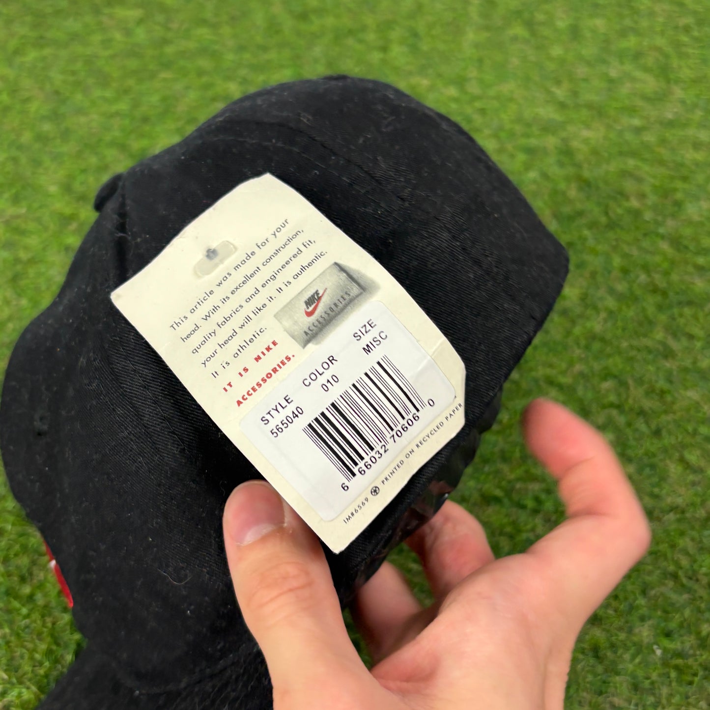 90s Nike Swoosh Hat Black