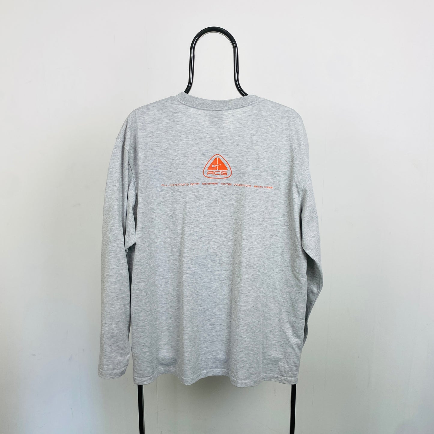 00s Nike ACG Long Sleeve T-Shirt Grey Large