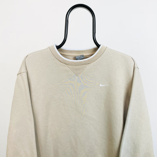 00s Nike Swoosh Sweatshirt Brown Small