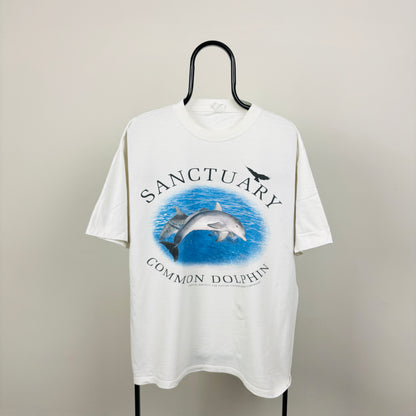 90s Dolphin Sanctuary T-Shirt White XL