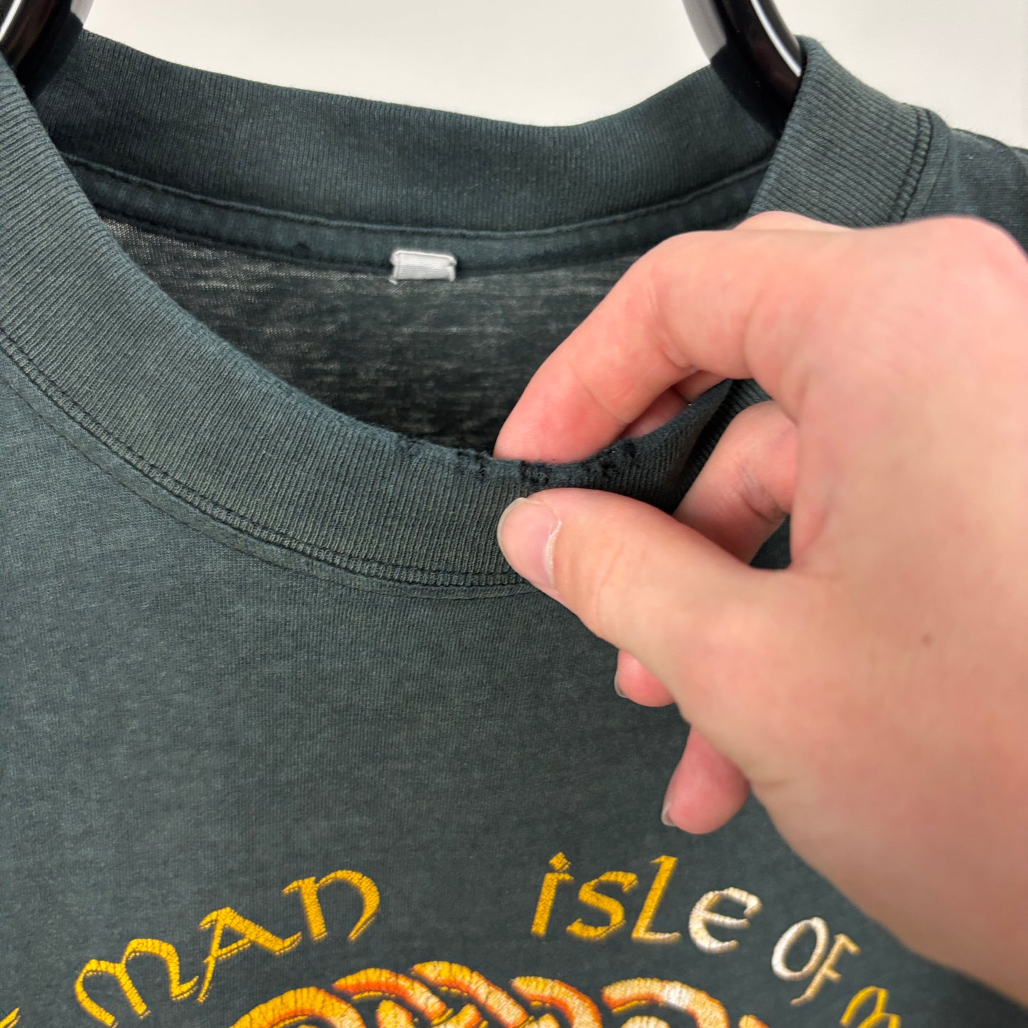 90s Isle Of Man T-Shirt Black Small