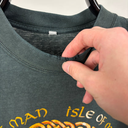 90s Isle Of Man T-Shirt Black Small