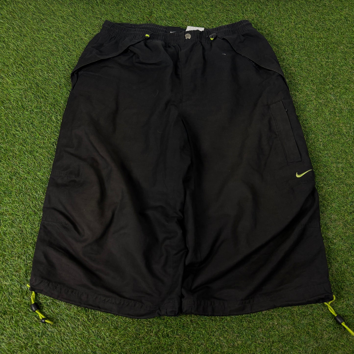 00s Nike Baggy Toggle Shorts Black Small