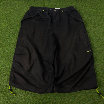 00s Nike Baggy Toggle Shorts Black Small