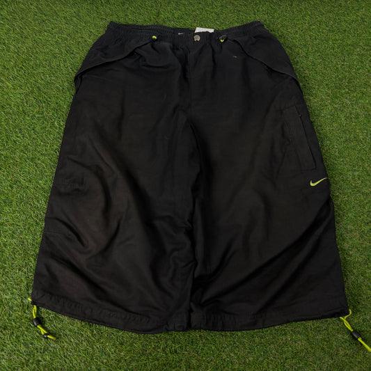 00s Nike Baggy Toggle Shorts Black Small