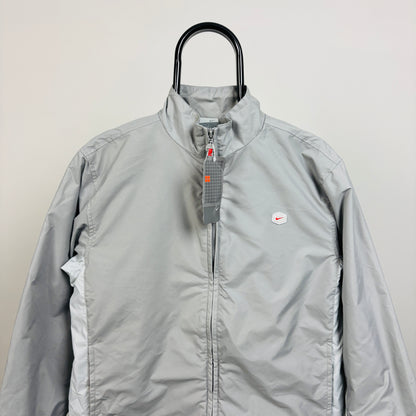 00s Nike Hex Windbreaker Jacket Grey XS