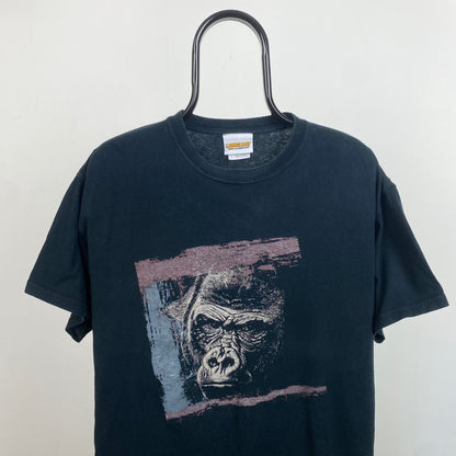 Retro Longleat Gorilla T-Shirt Black Large