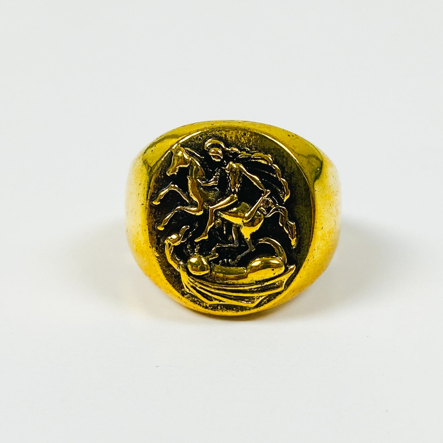 Antique Knight Signet Ring Gold