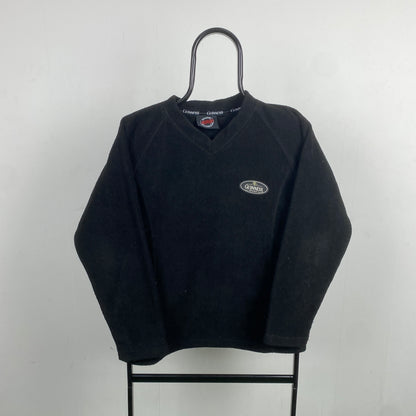 Retro Guinness Fleece Sweatshirt Black Small/Medium