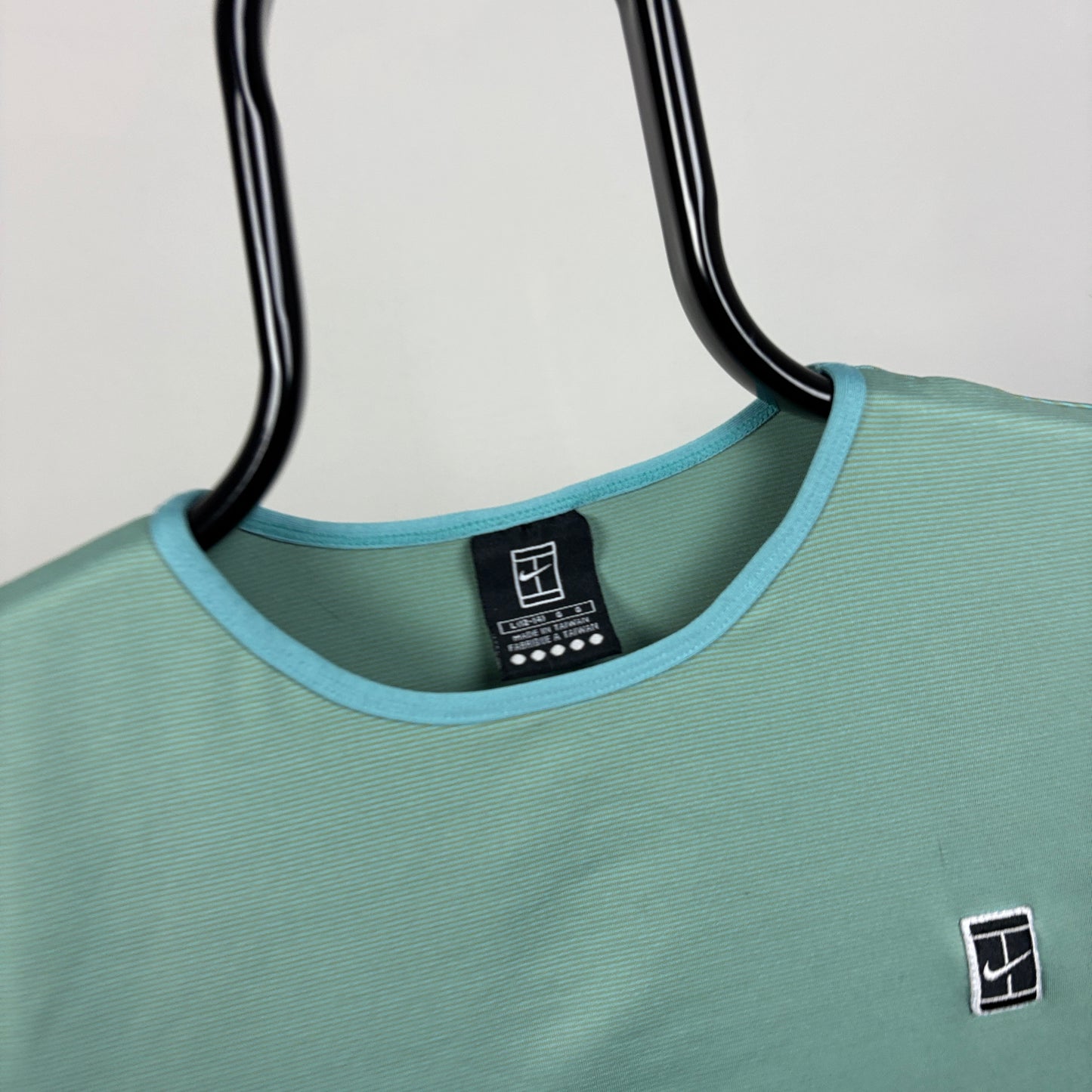 00s Nike Court Tennis T-Shirt Green Large