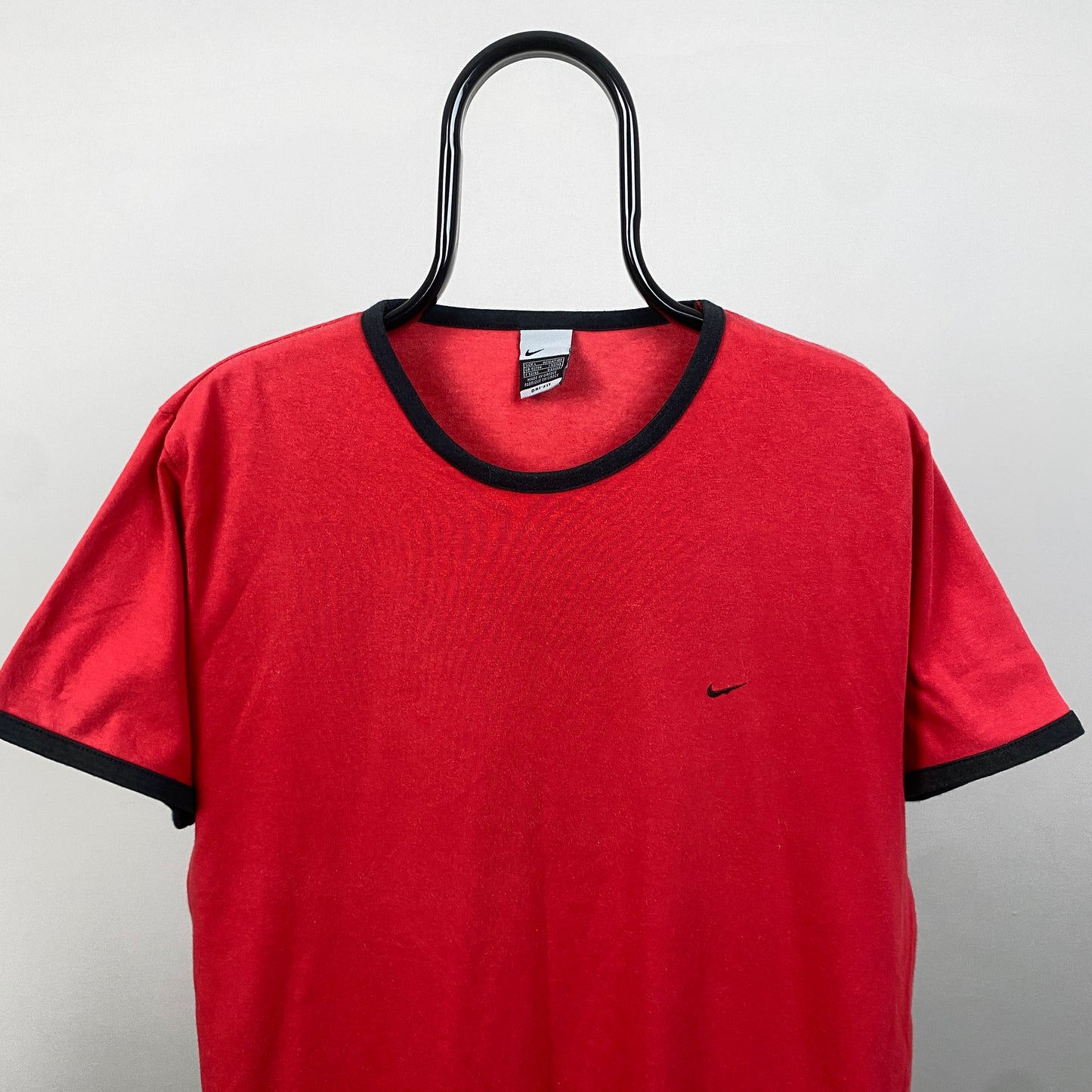 00s Nike Ringer T-Shirt Red Large