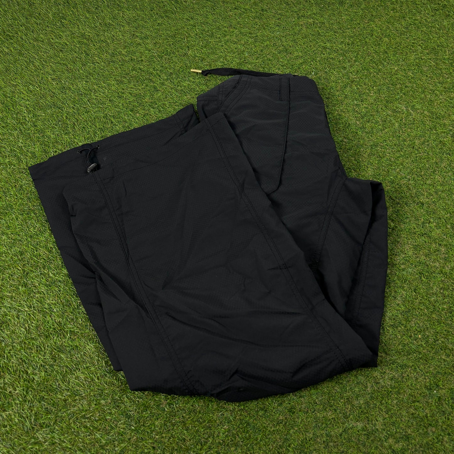 00s Nike Parachute Cinch Joggers Black Large