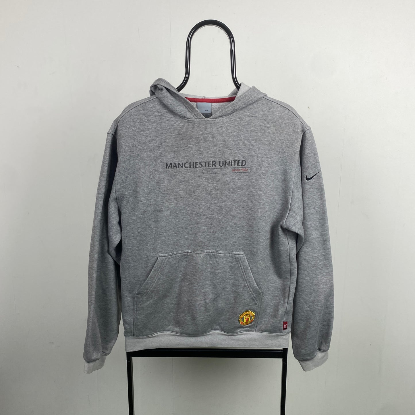 00s Nike Manchester United Hoodie Grey Small