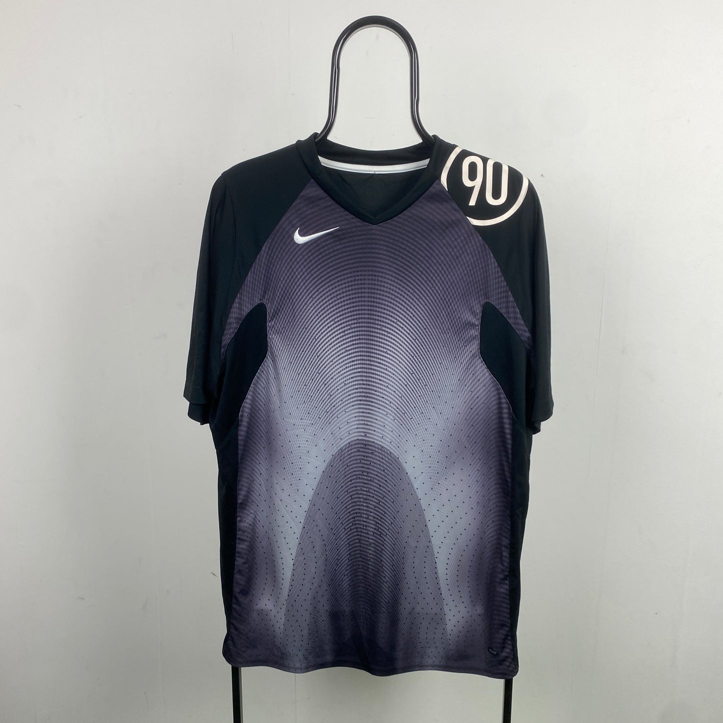 00s Nike T90 Football Shirt T-Shirt Black Large